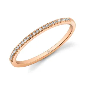 0.08ctw Diamond Band Ring, 14K Rose Gold