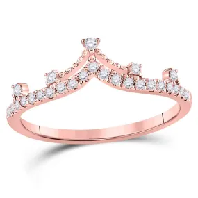 10K Rose Gold 1/5 Carat TW Diamond Stackable Band