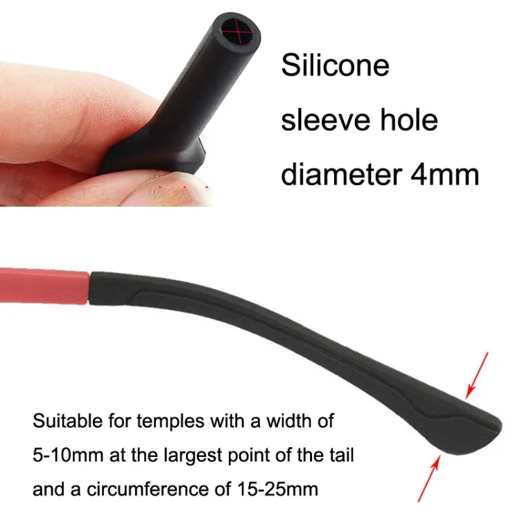 10pcs Short Style Glasses Non-Slip Rope Adjustable Elastic Sports Legs Anti-Drop Fixed Strap(Rose Red)