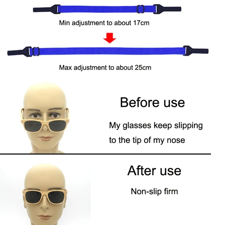 10pcs Short Style Glasses Non-Slip Rope Adjustable Elastic Sports Legs Anti-Drop Fixed Strap(Rose Red)