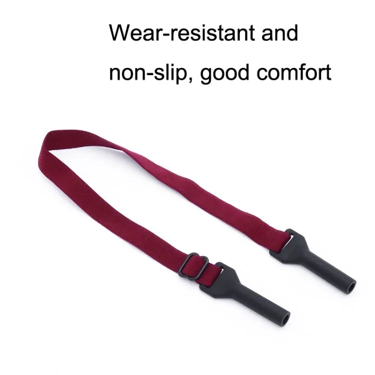 10pcs Short Style Glasses Non-Slip Rope Adjustable Elastic Sports Legs Anti-Drop Fixed Strap(Rose Red)