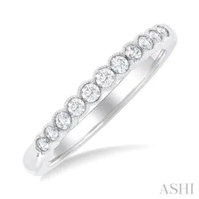 1/4 Ctw Channel Set Round Cut Diamond Wedding Band in 14K White Gold