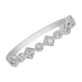 14K DIAMOND STACKABLE BAND SQUARE AND ROUND
