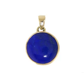 14K x Lapis Round Pendant
