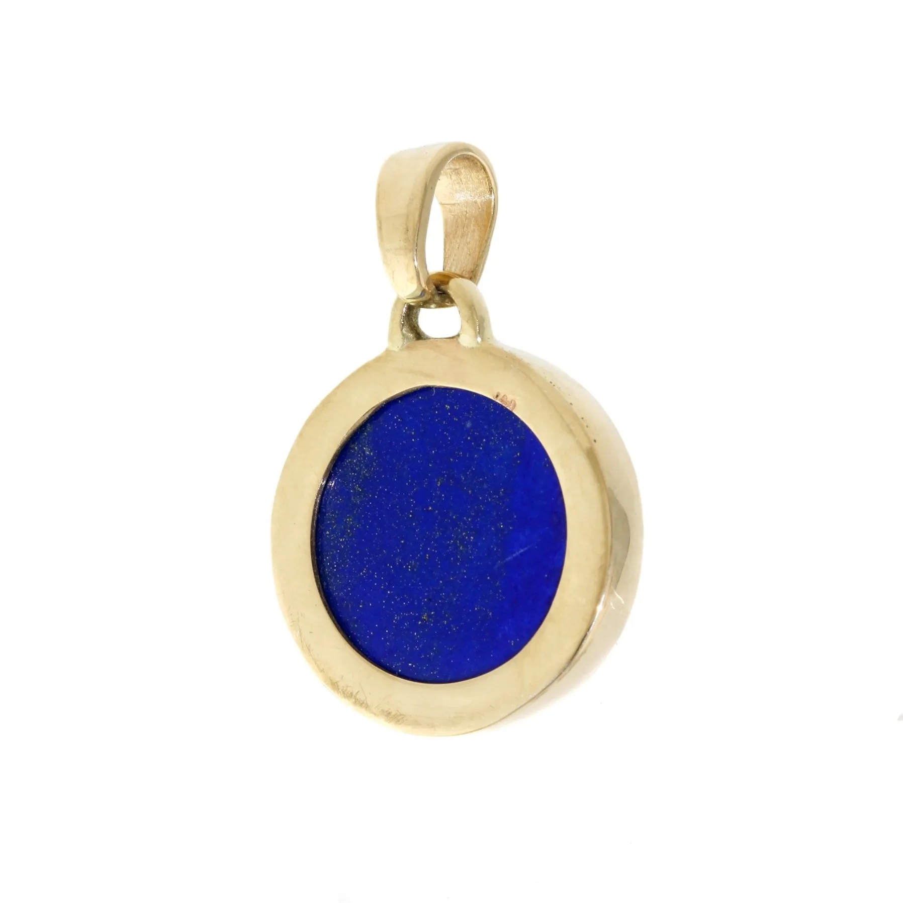 14K x Lapis Round Pendant