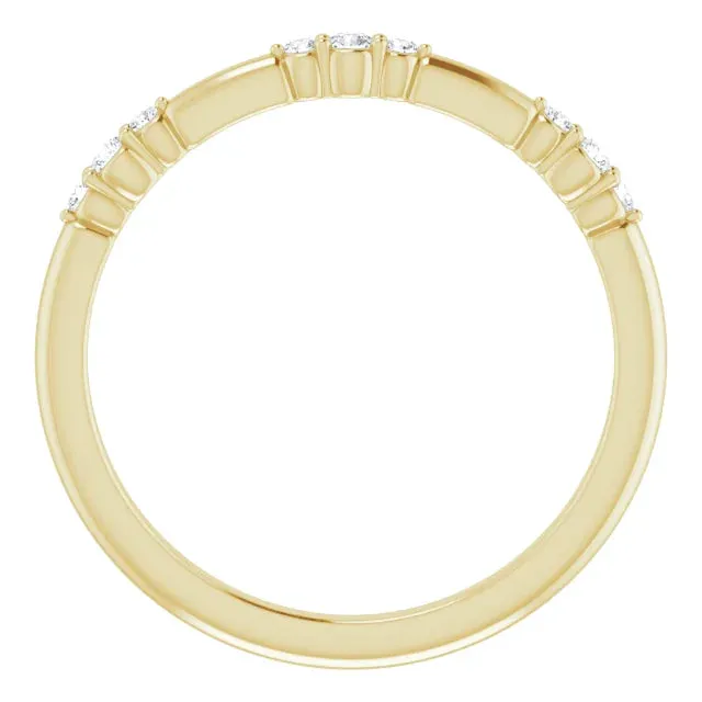 14K Yellow Gold 1/8 CTW Lab-Grown Diamond Stackable Ring