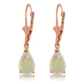 1.55 Carat 14K Solid Rose Gold Opal Glamour Earrings