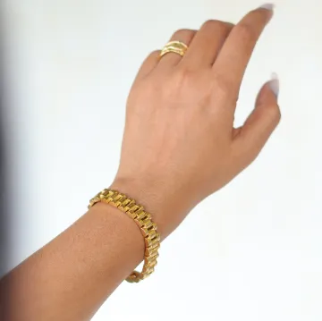 18K Gold-Filled Watchband Bracelet