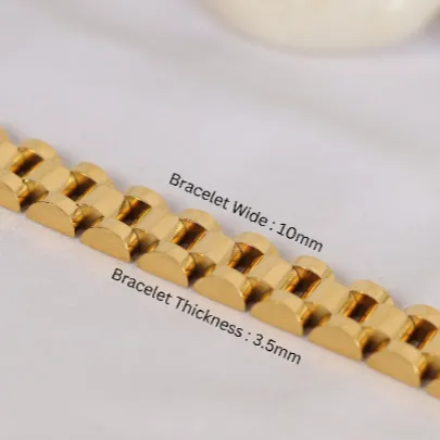 18K Gold-Filled Watchband Bracelet