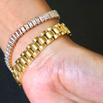 18K Gold-Filled Watchband Bracelet
