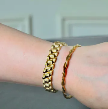 18K Gold-Filled Watchband Bracelet