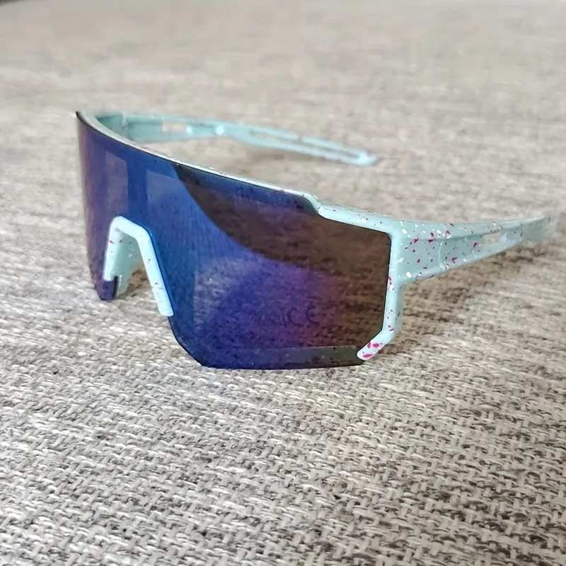1pc Futuristic UV Cycling Glasses Trendy Boys Large Frame