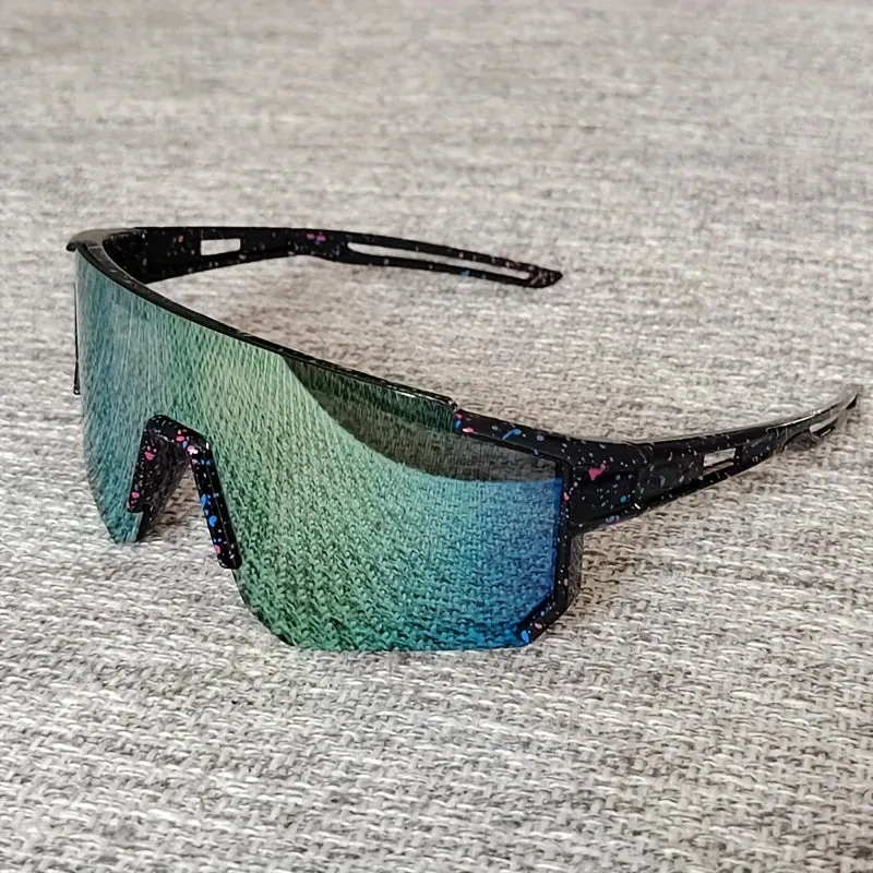 1pc Futuristic UV Cycling Glasses Trendy Boys Large Frame
