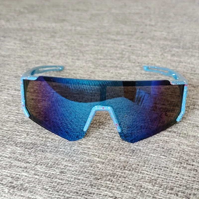1pc Futuristic UV Cycling Glasses Trendy Boys Large Frame