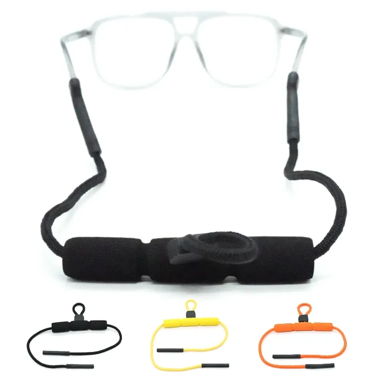 2 PCS Beach Snorkeling Floating Anti-drop Sports EVA Tube Sunglasses Chain Glasses Chain(Yellow)