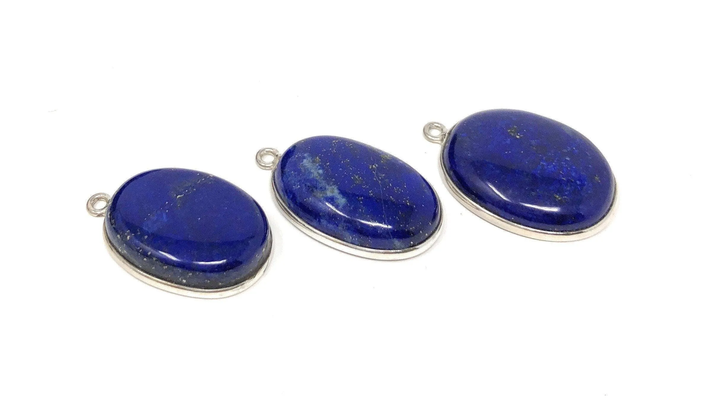 3 Pcs Lapis Lazuli Charms, Gemstone Charms, DIY Jewelry Making,