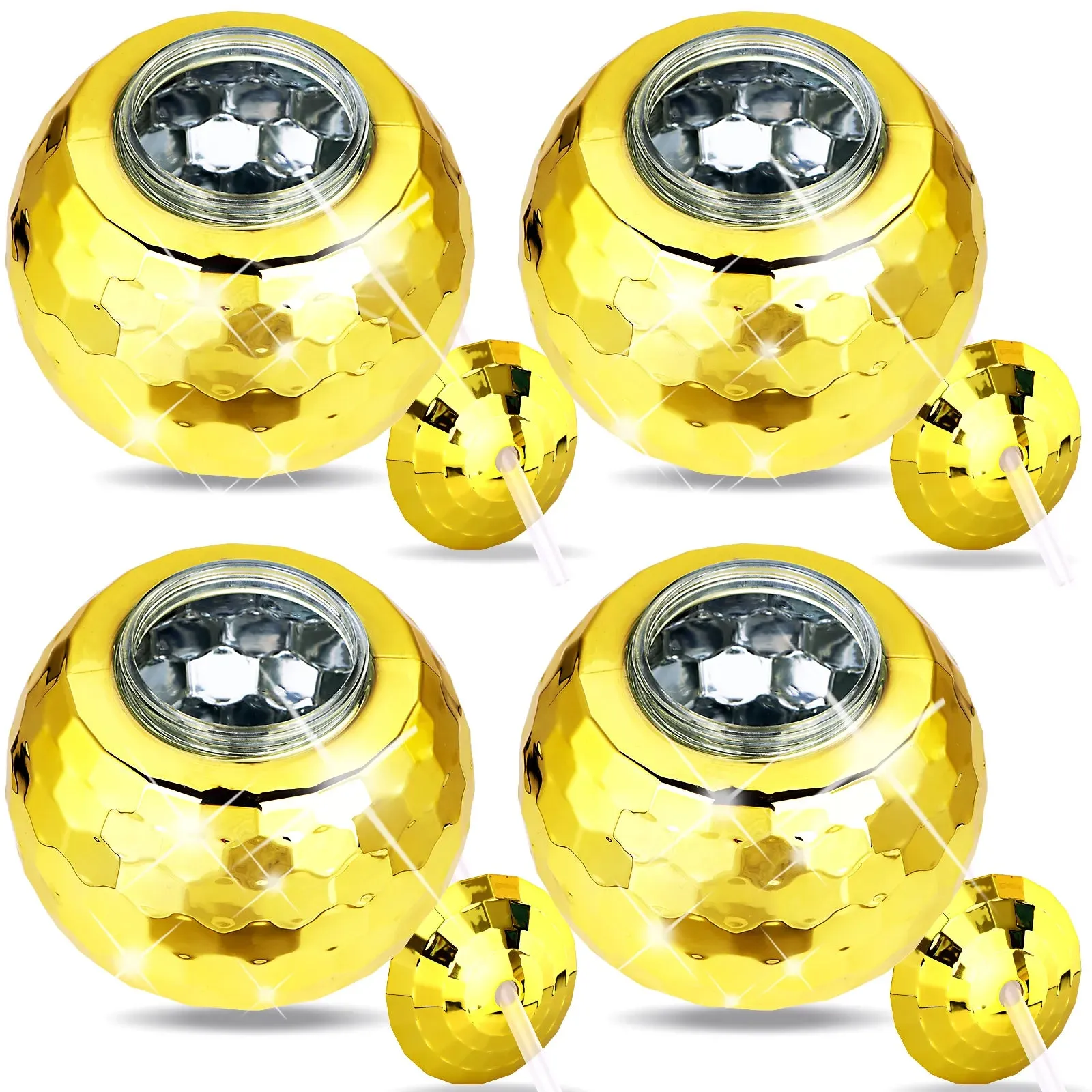 4 Disco Ball Cocktail Cups
