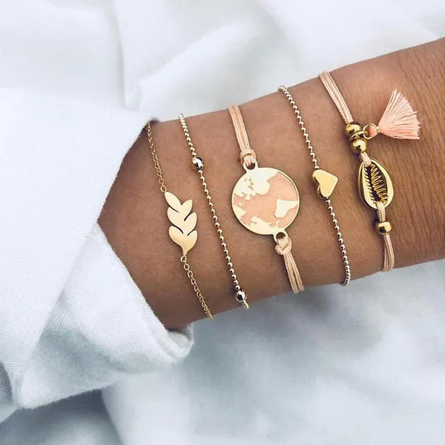 5 Pieces Bracelet Set