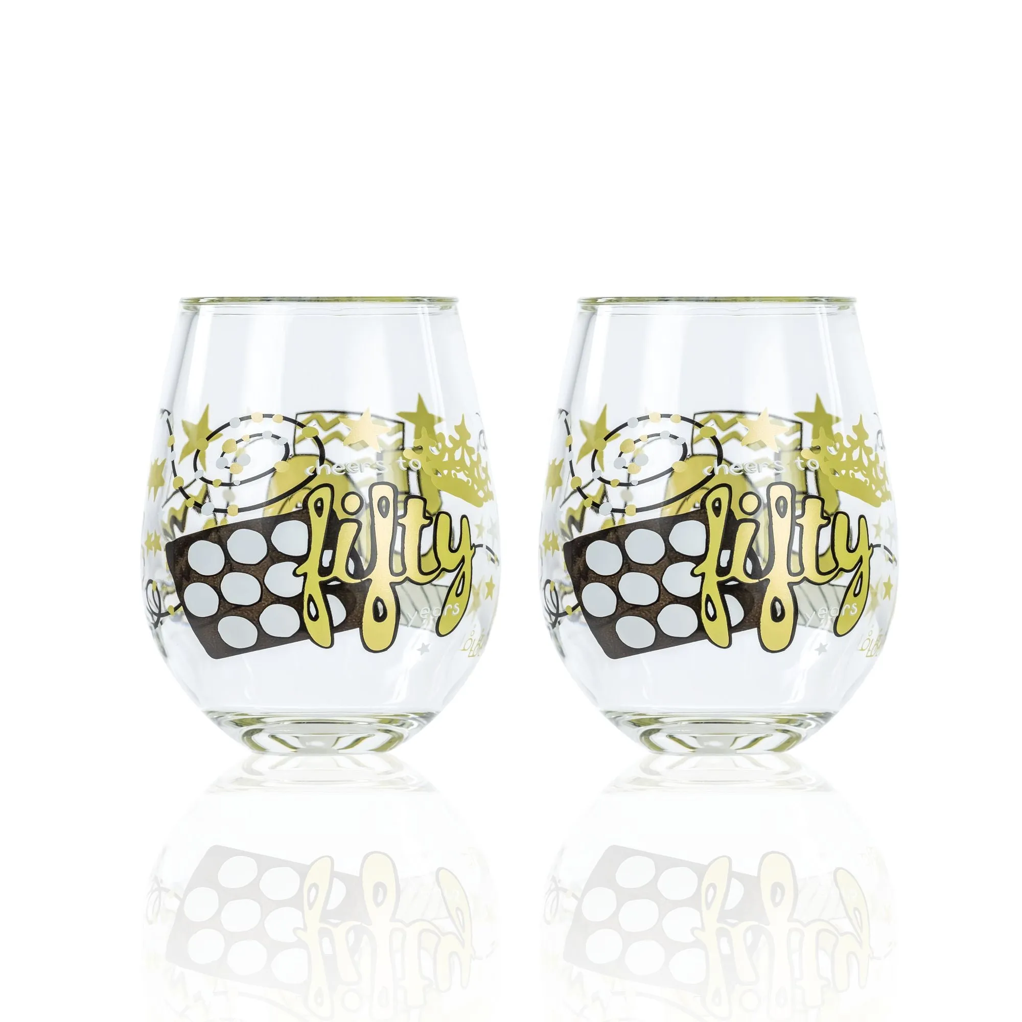 50 Years Acrylic Stemless Set