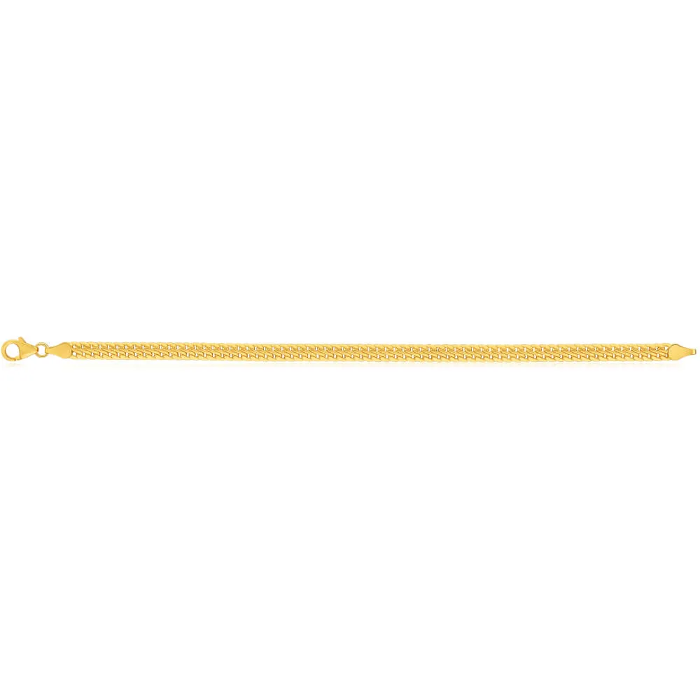 9ct Yellow Gold Silver Filled 19cm Delicate Fancy Bracelet