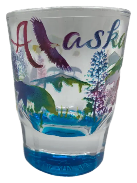 Alaska Animals Watercolor Heavy Shot Glass