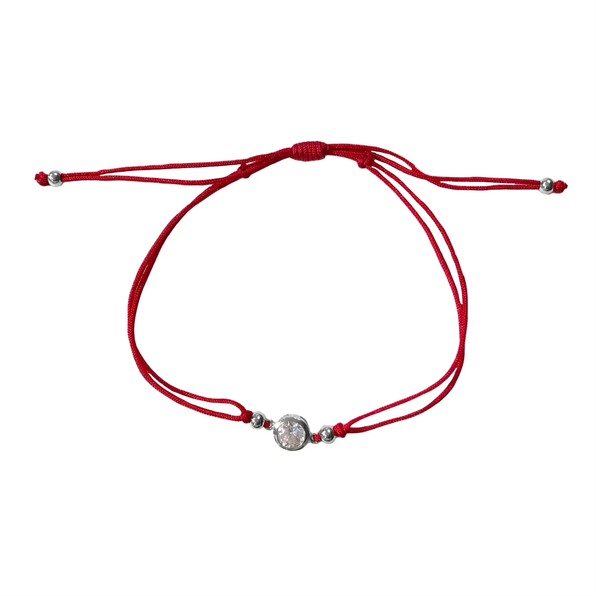 Amy Red Thread Bezel Bracelet