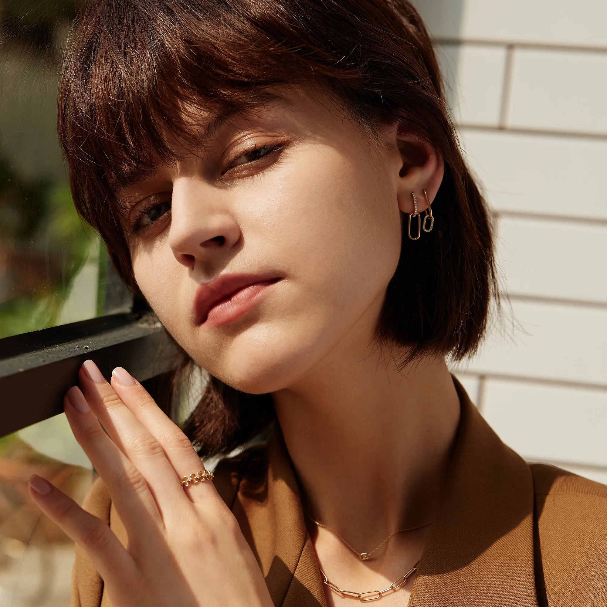 ANASTASIA | Diamond Paper Clip Stackable Ring