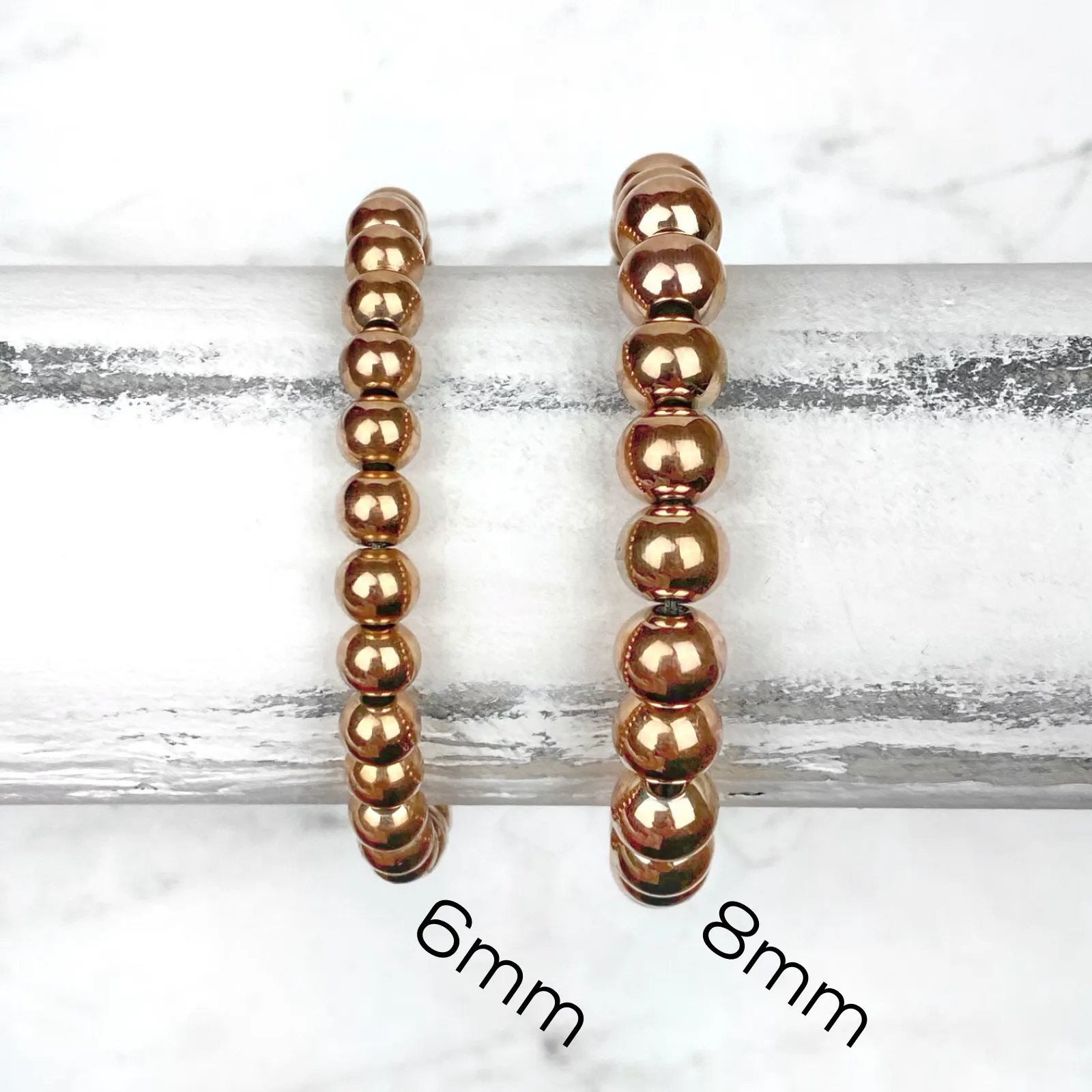 B GRADE - Bracelets - Rose Gold Beaded Ball
