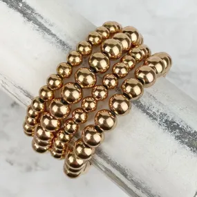 B GRADE - Bracelets - Rose Gold Beaded Ball