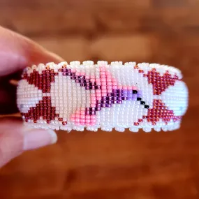 Beaded Hummingbird & Feathers Bracelet