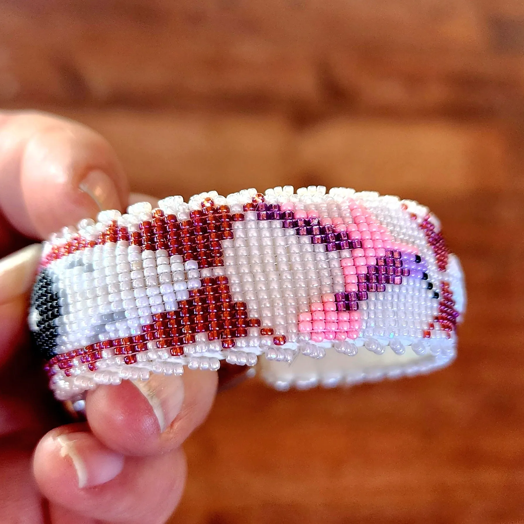 Beaded Hummingbird & Feathers Bracelet