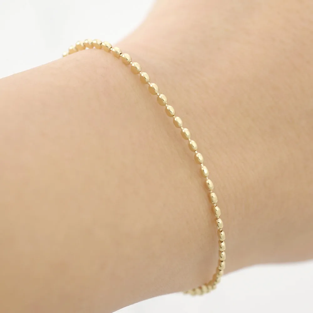 Beatle bead Bracelet - Silver