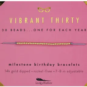Birthday Milestone Bracelet 30th