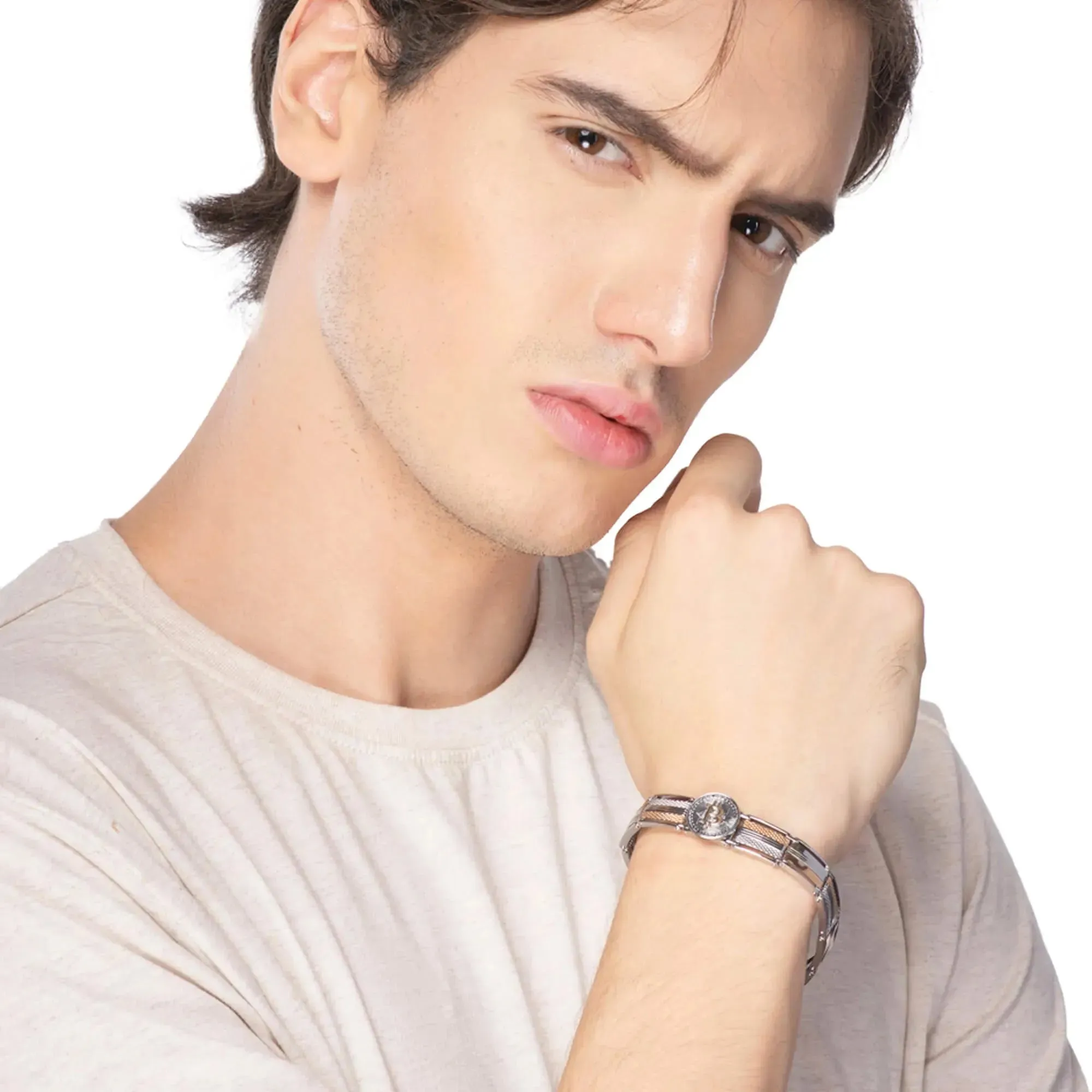 Bitcoin Emblem Rosegold Bracelet