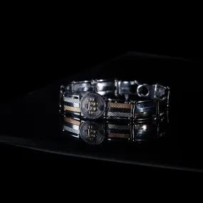 Bitcoin Emblem Rosegold Bracelet