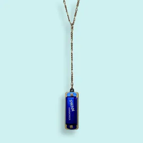 Blue Harmonica Necklace