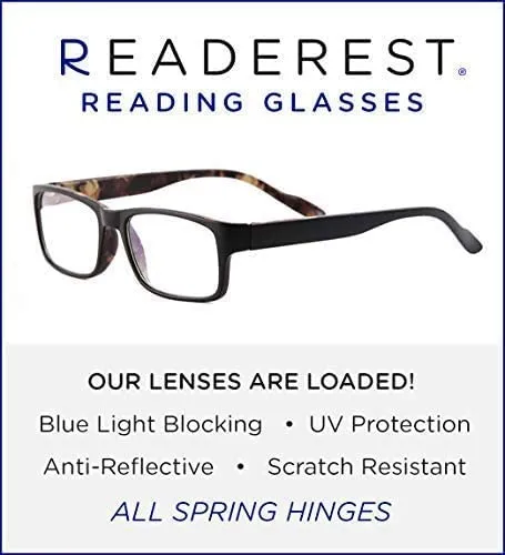 Blue-Light-Blocking-Reading-Glasses-Camo-3-00-Magnification-Computer-Glasses