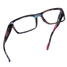 Blue-Light-Blocking-Reading-Glasses-Floral-3-00-Magnification Anti Glare