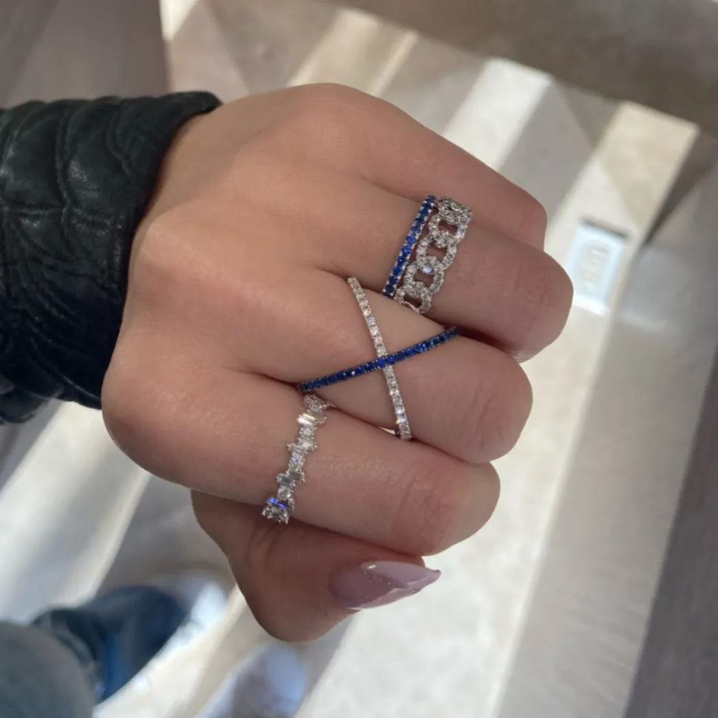 Blue Sapphire Eternity Ring