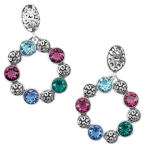 Brighton Women's Elora Gems Circle Post Earrings