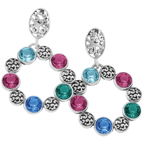Brighton Women's Elora Gems Circle Post Earrings