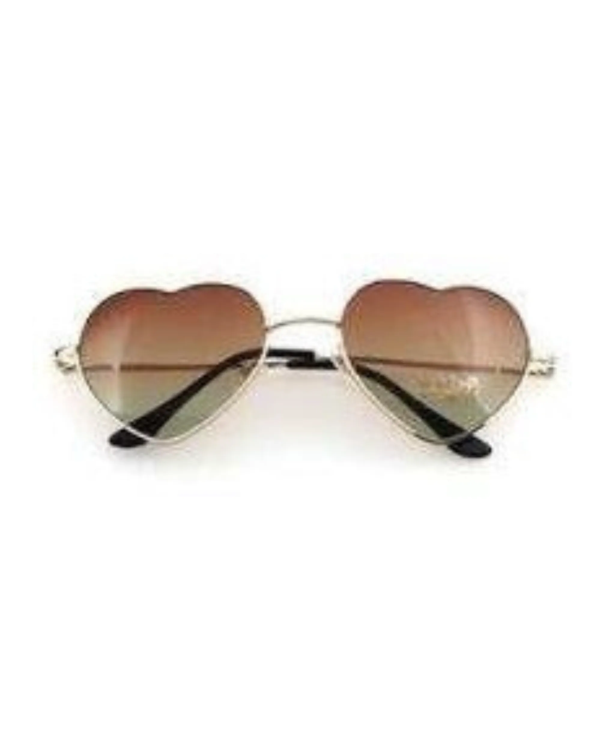 Brown to Yellow Fashion Heart Glasses