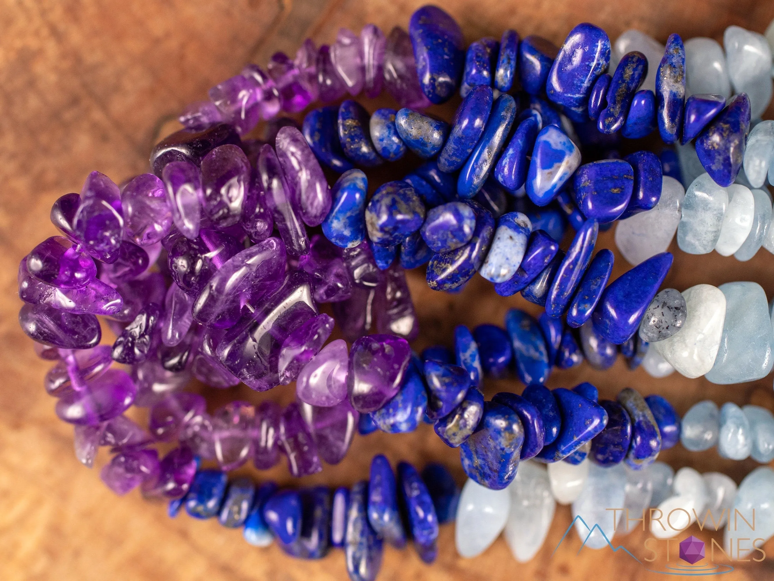 CHAKRA Crystal Necklace - Chip Beads - Long Crystal Necklace, Beaded Necklace, Handmade Jewelry,  E1969