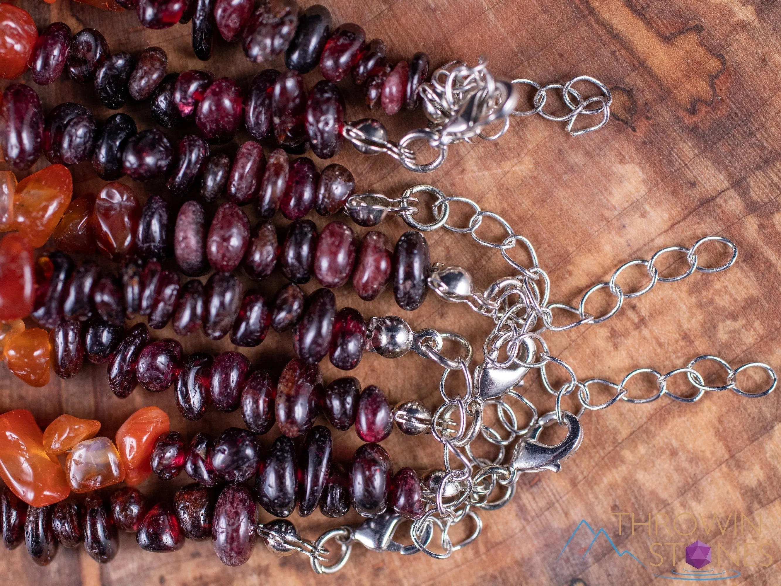 CHAKRA Crystal Necklace - Chip Beads - Long Crystal Necklace, Beaded Necklace, Handmade Jewelry,  E1969