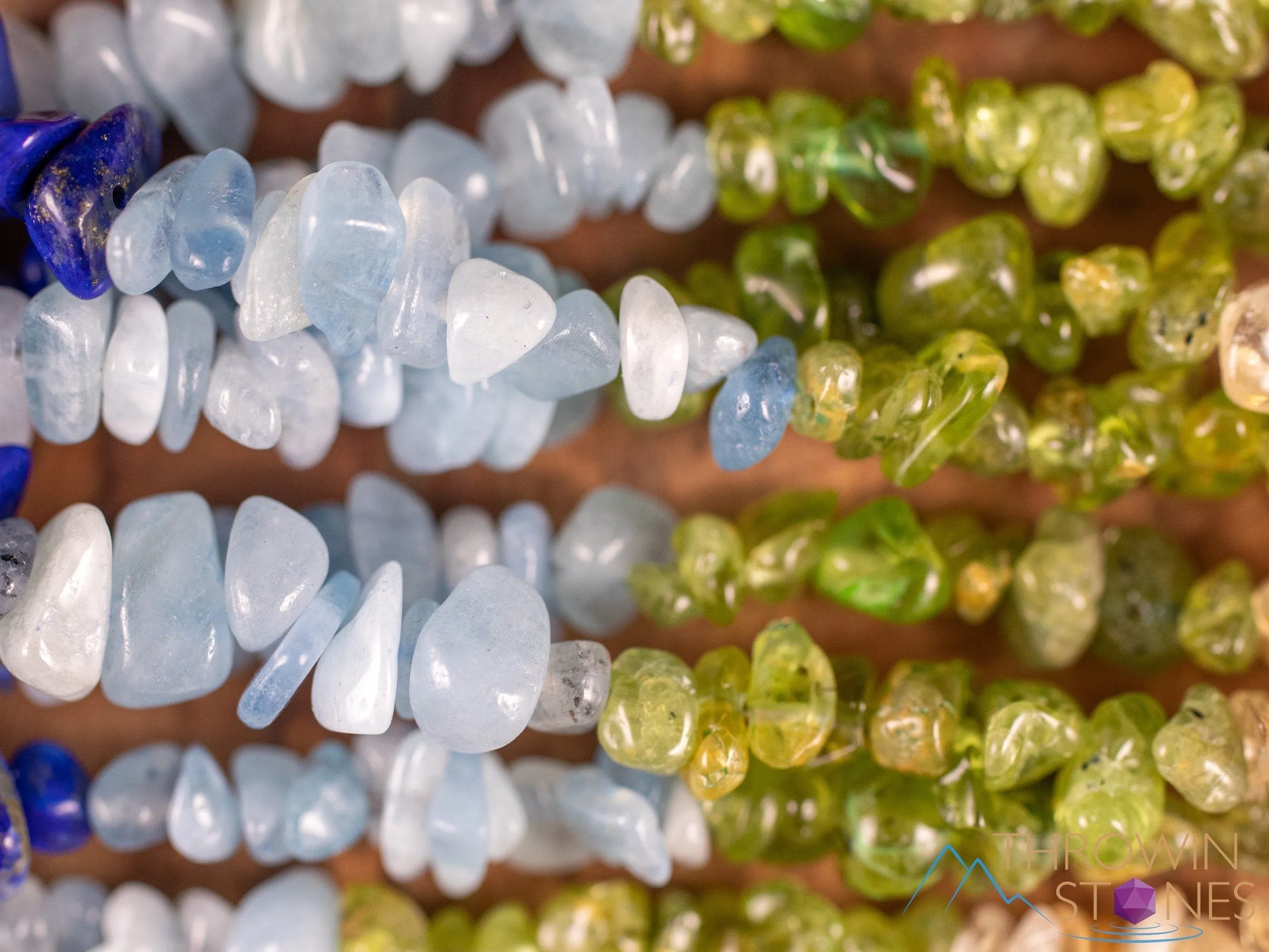 CHAKRA Crystal Necklace - Chip Beads - Long Crystal Necklace, Beaded Necklace, Handmade Jewelry,  E1969