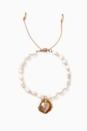 Chann Luu Moonstone and Pearl Ostra Bracelet