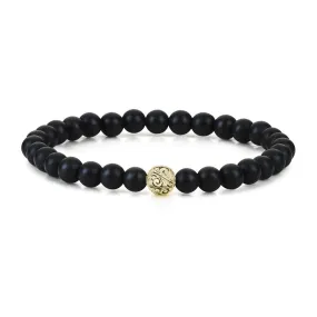 Classic Beaded Bracelet - Solid Gold