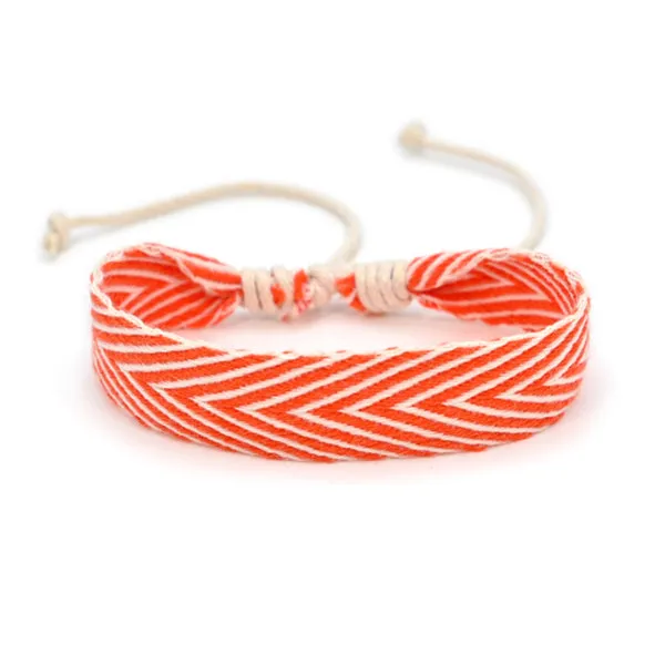 Cotton Arrowhead Multicolor Cotton Woven Bracelet 純棉箭頭紋理多色編織手鍊