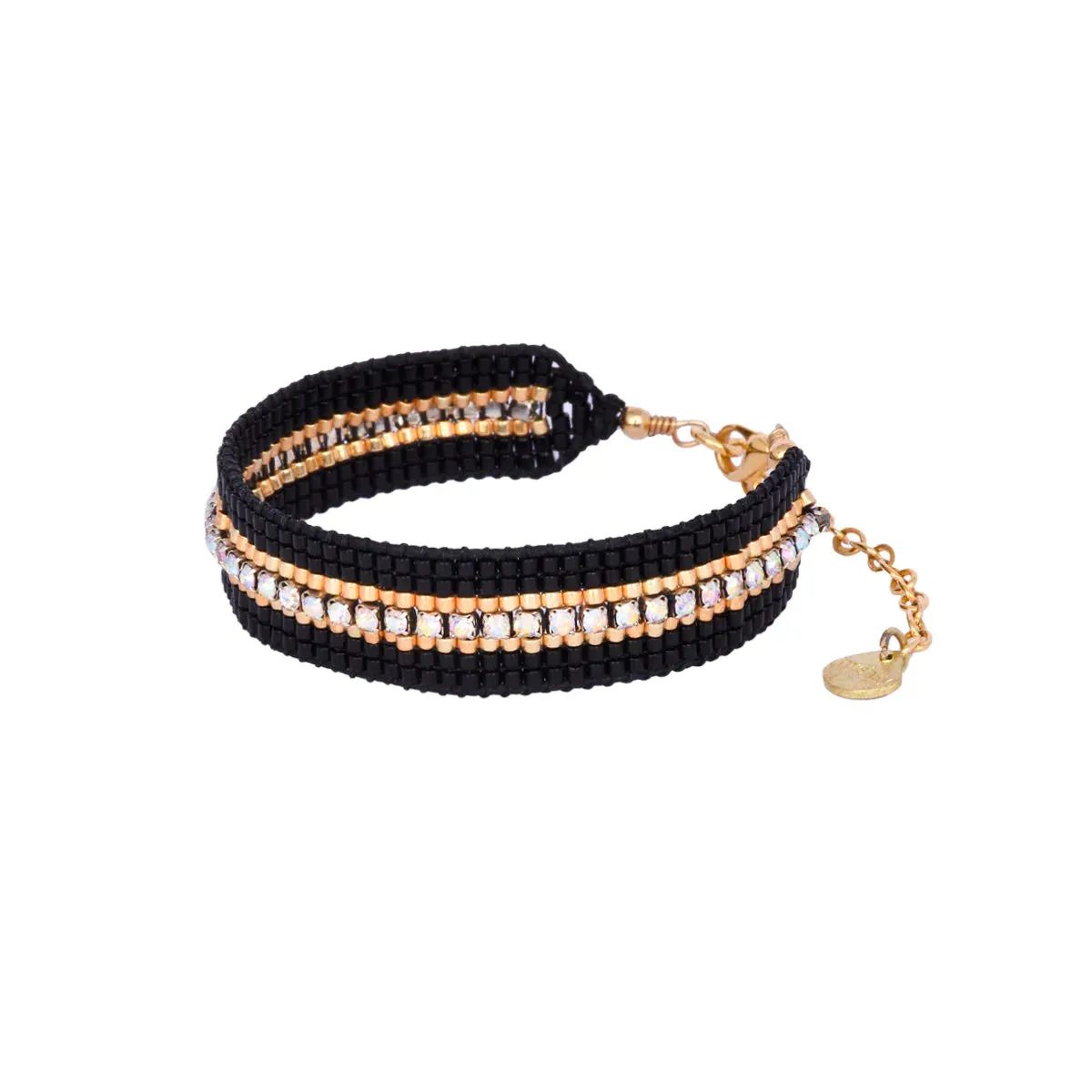 Cristalitos Bracelet Gold Black