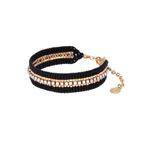 Cristalitos Bracelet Gold Black